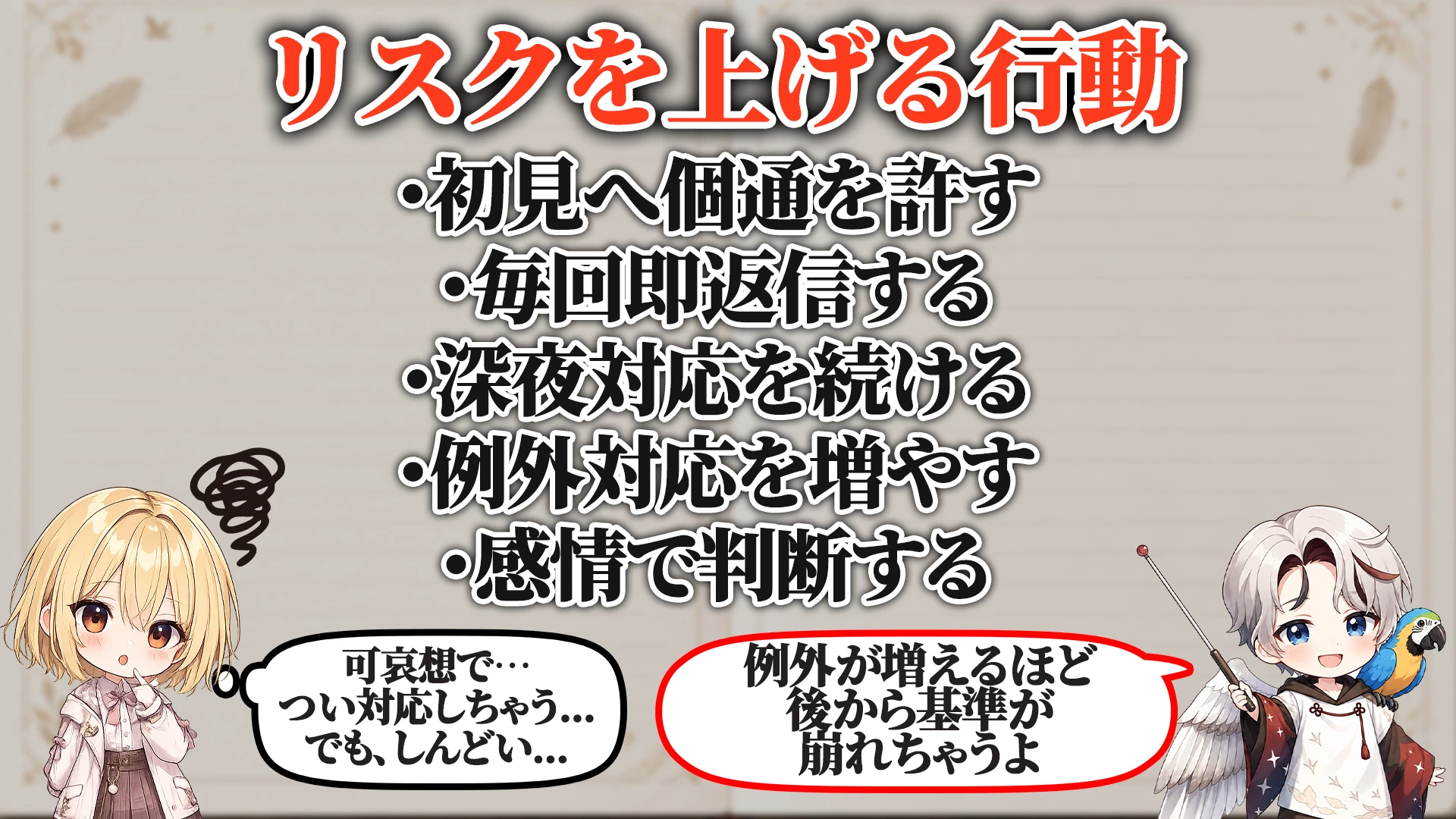 リスクを上げる危険行動