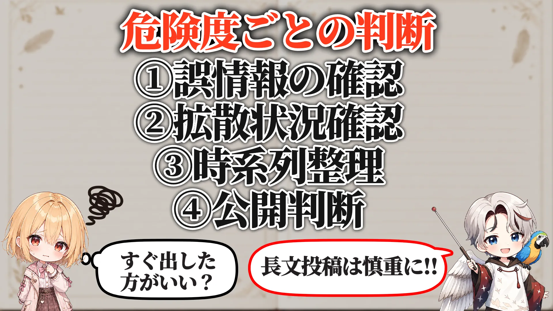 危険度ごとの判断段階