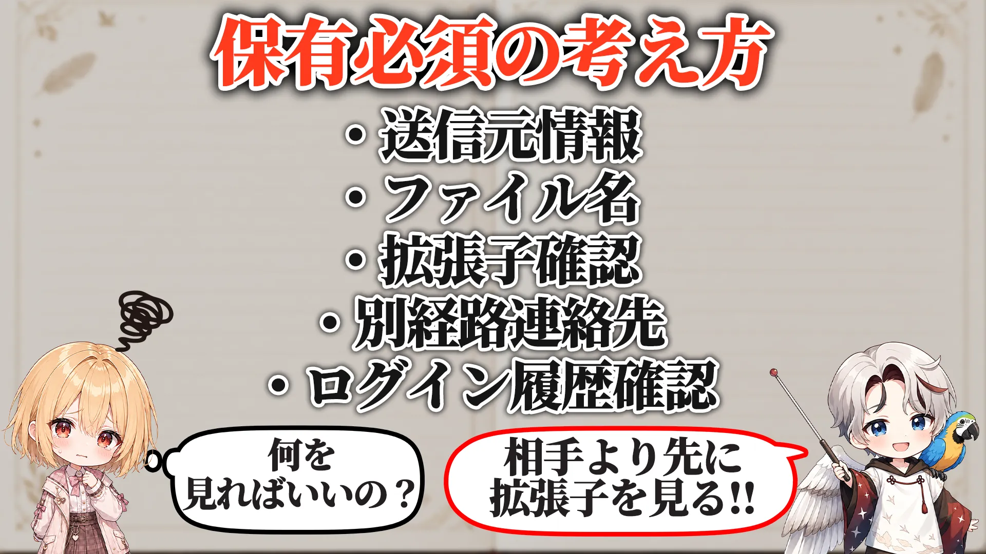 ウイルス添付ファイル対策マニュアル 保有必須