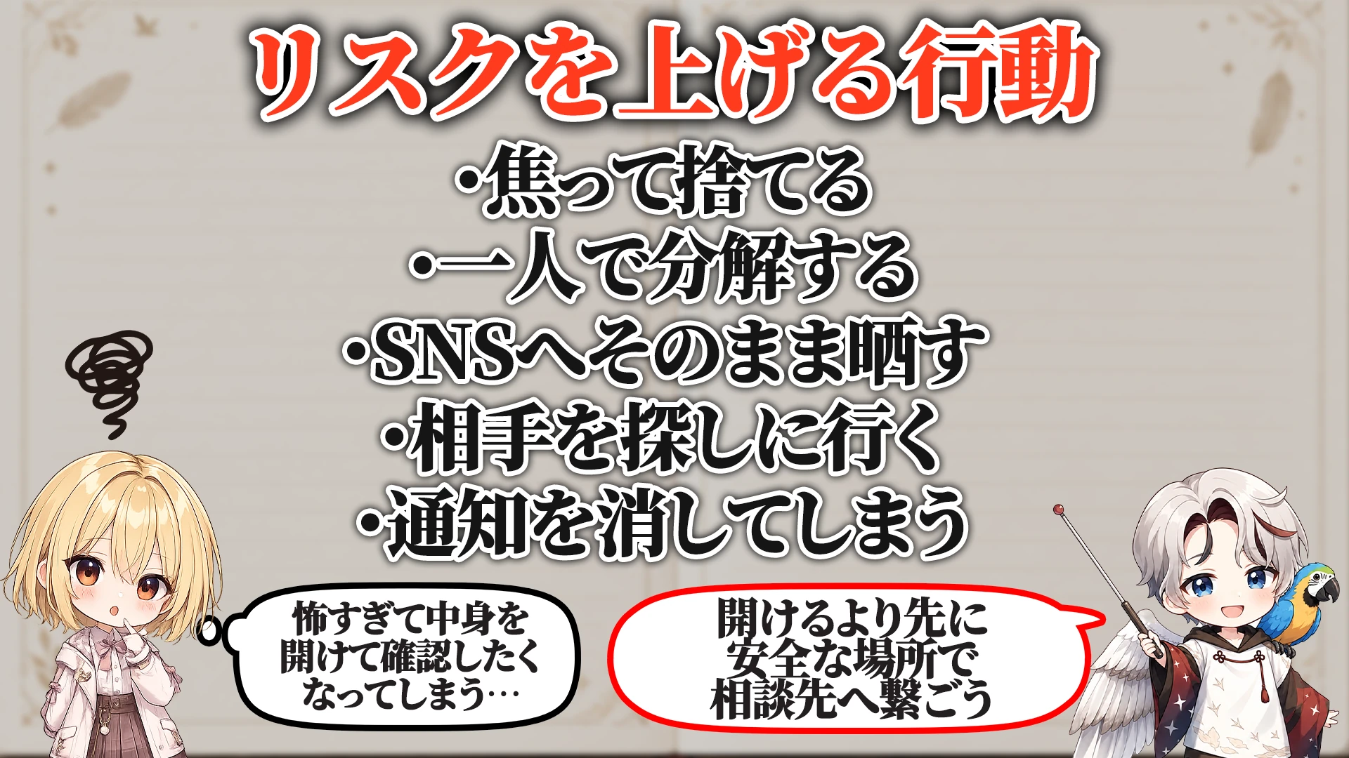 リスクを上げる危険行動