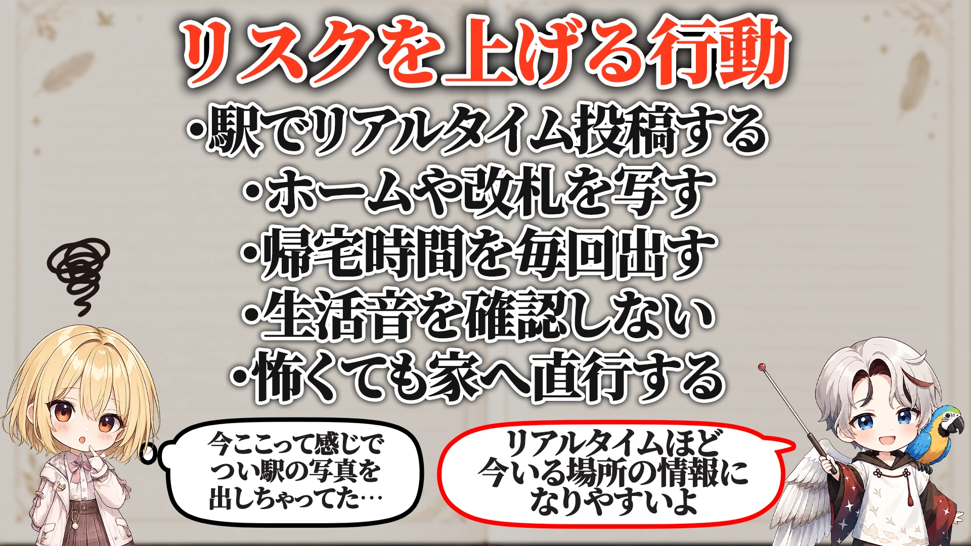 リスクを上げる危険行動