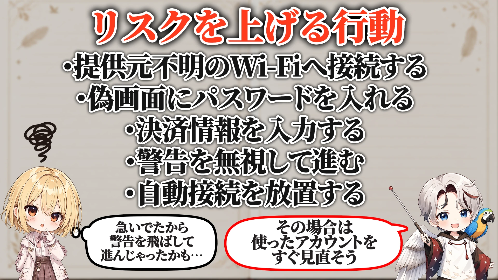 リスクを上げる危険行動