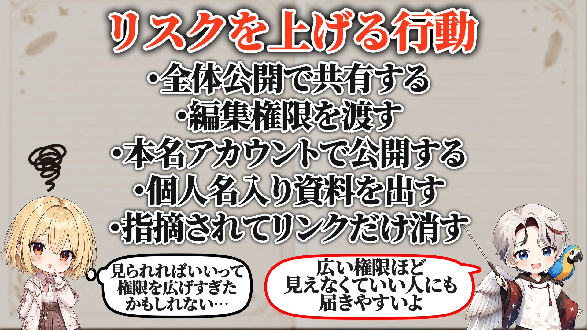 リスクを上げる危険行動