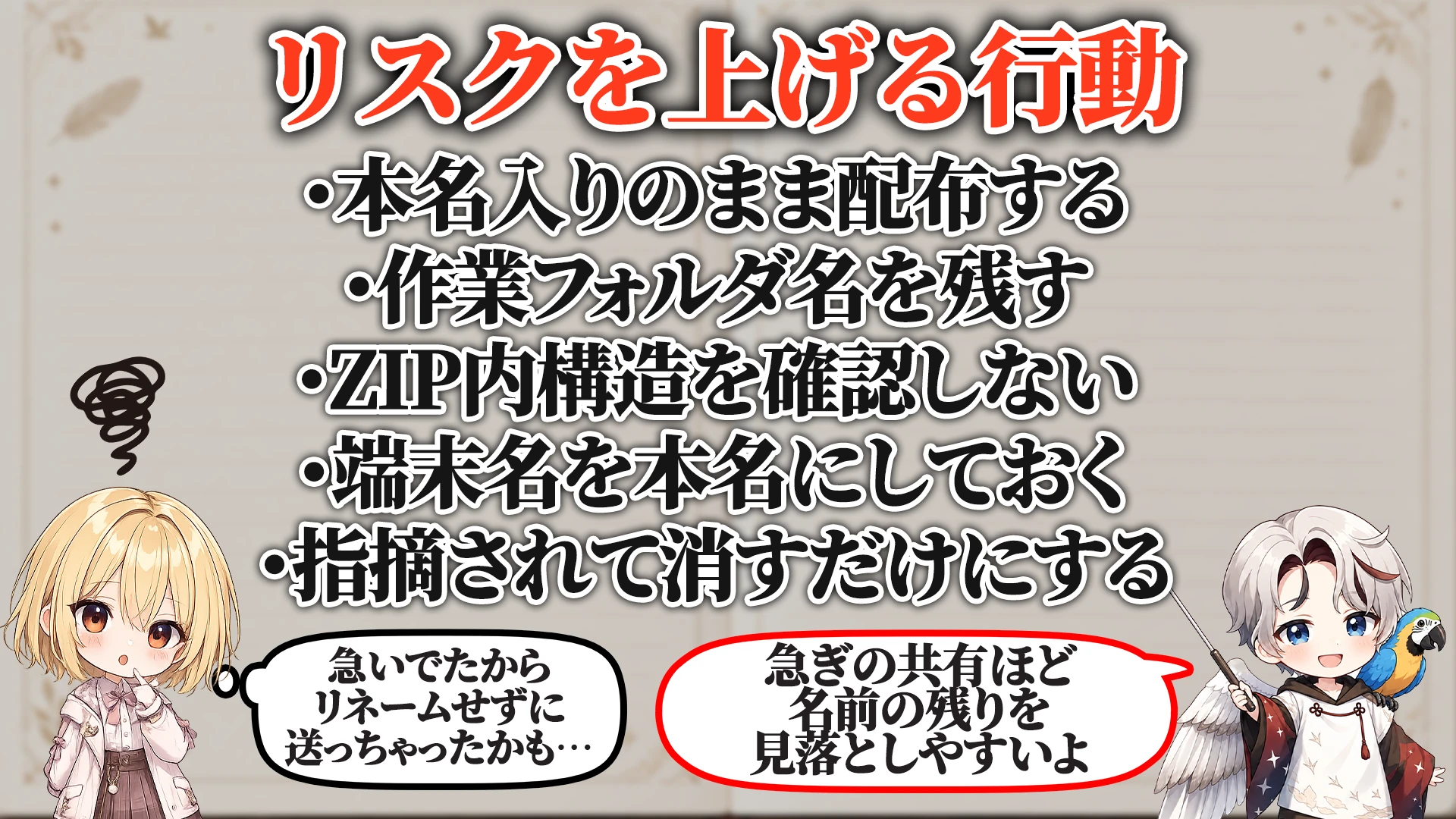 リスクを上げる危険行動