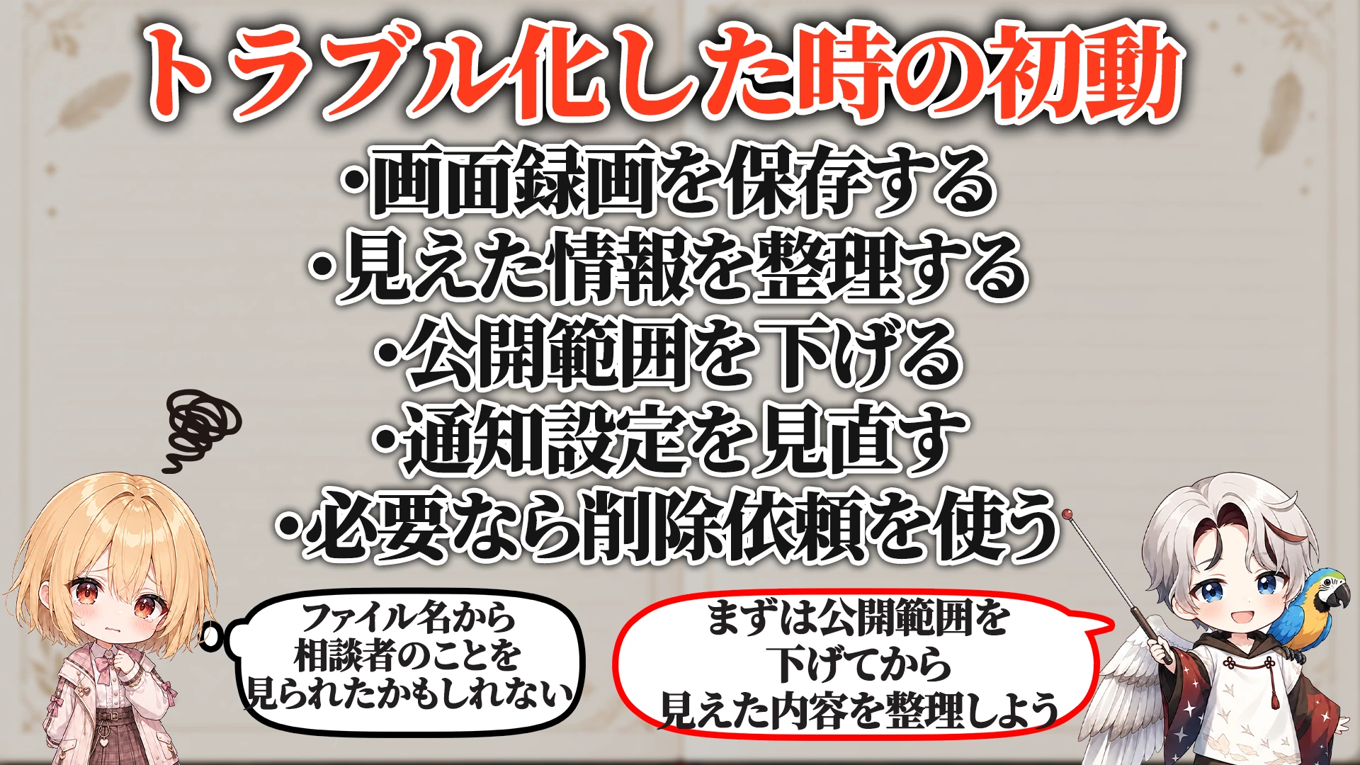 トラブル化した時の初動
