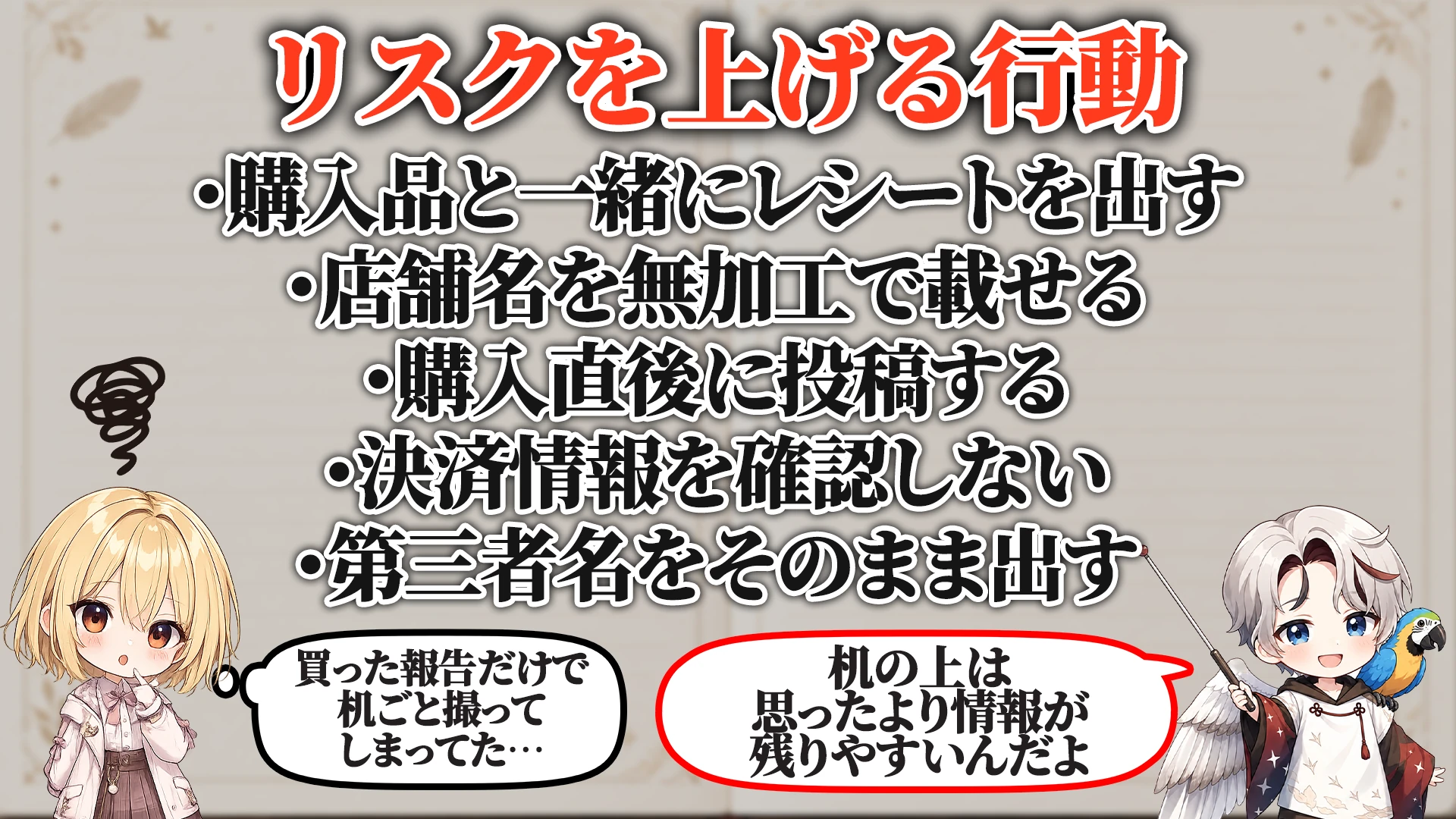 リスクを上げる危険行動