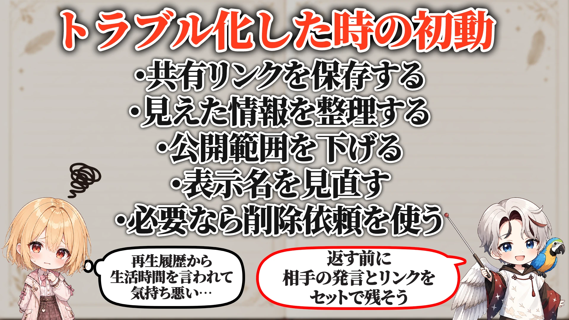 トラブル化した時の初動
