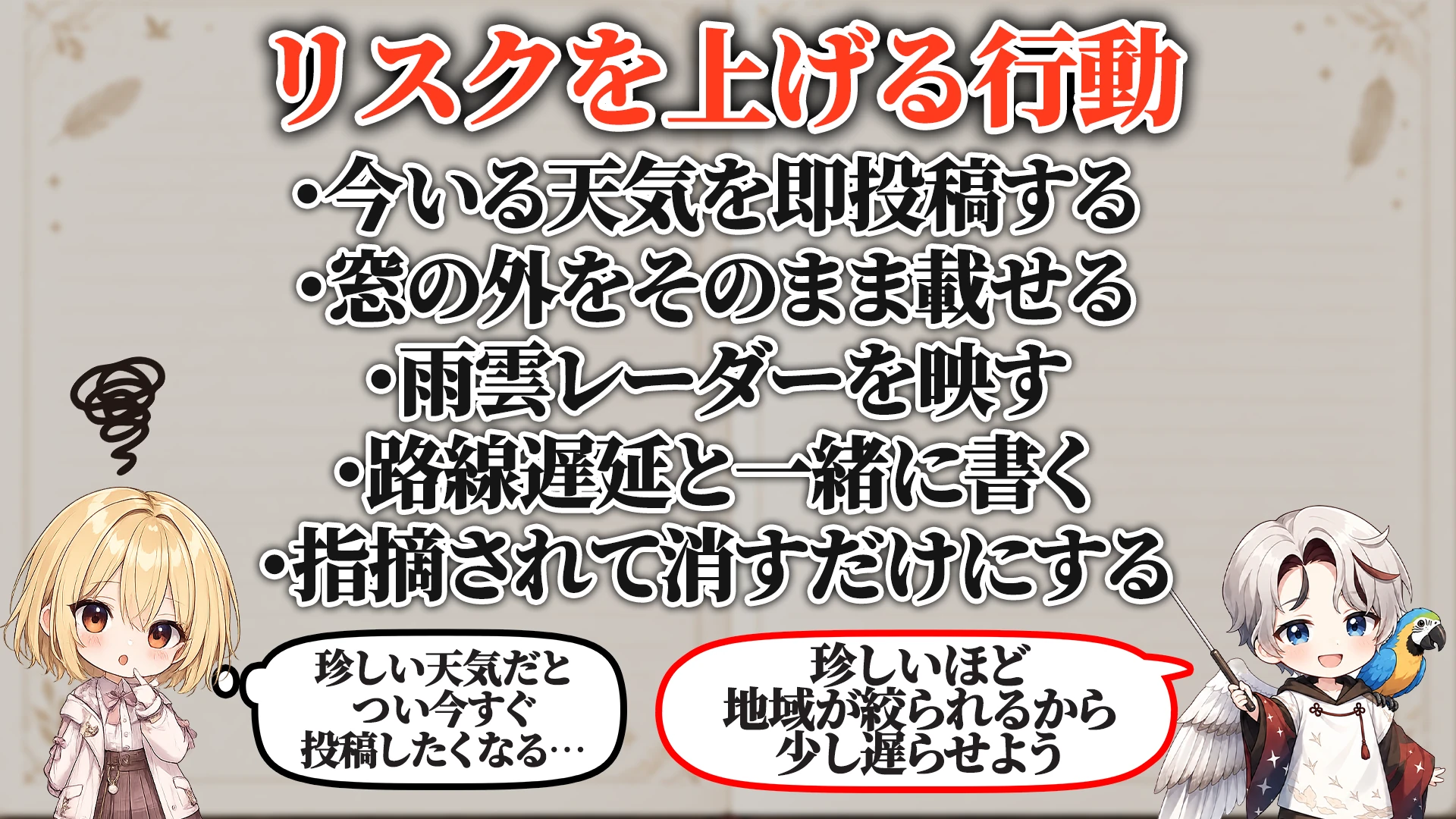 リスクを上げる危険行動