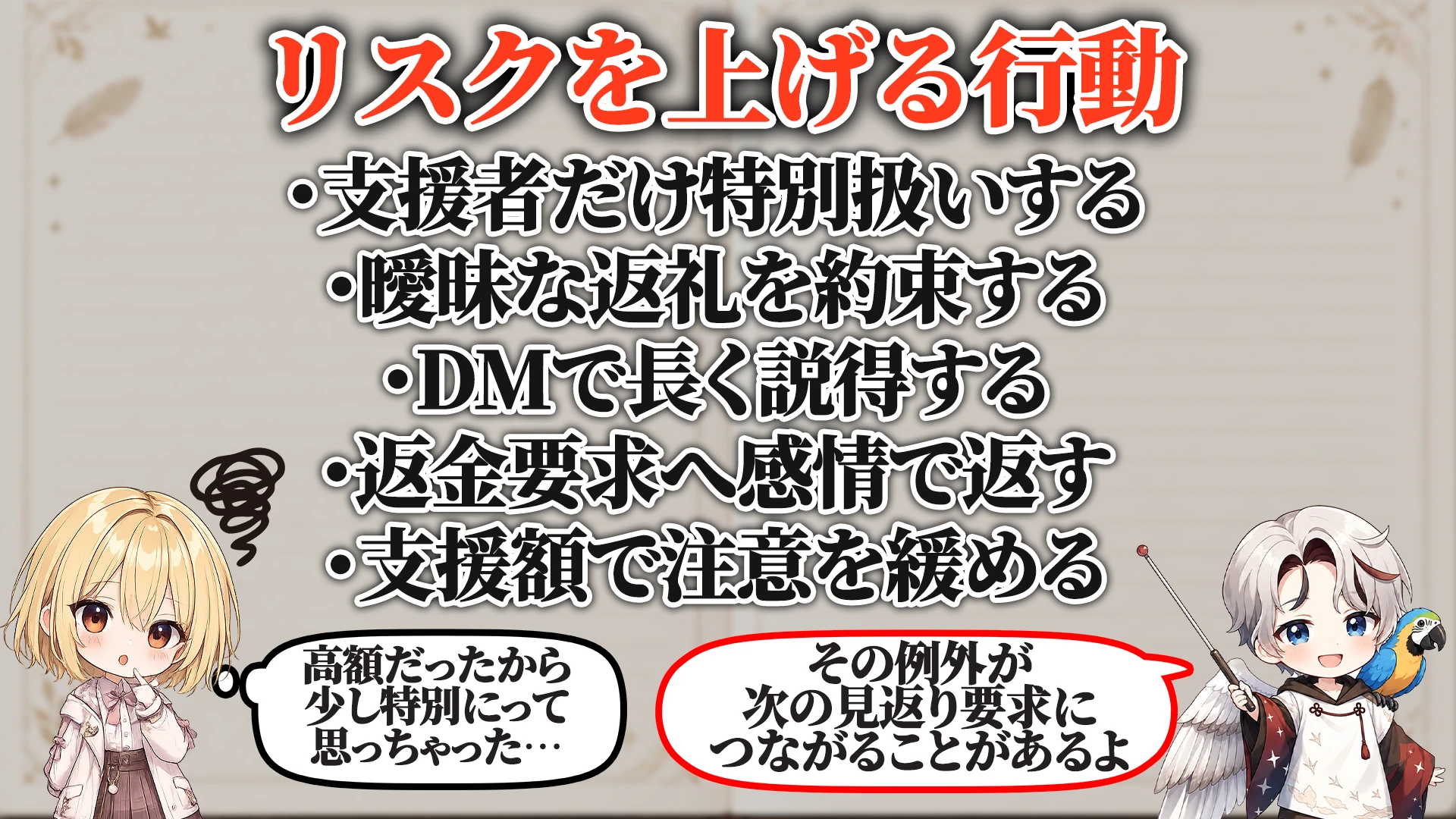 リスクを上げる危険行動